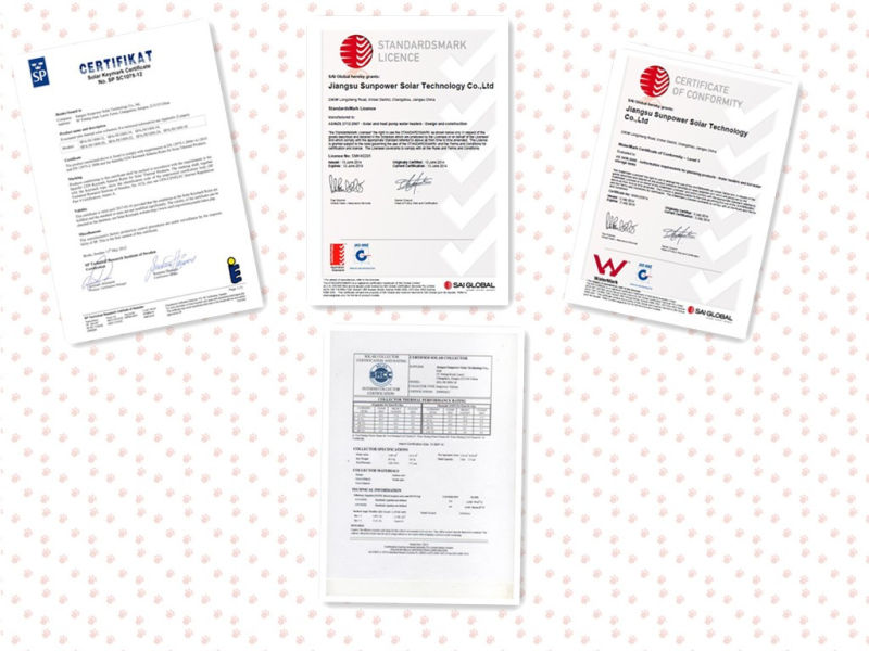 En12975 & Solar Keymark, SRCC, Watermark, Standards Mark Certified Solar Collector