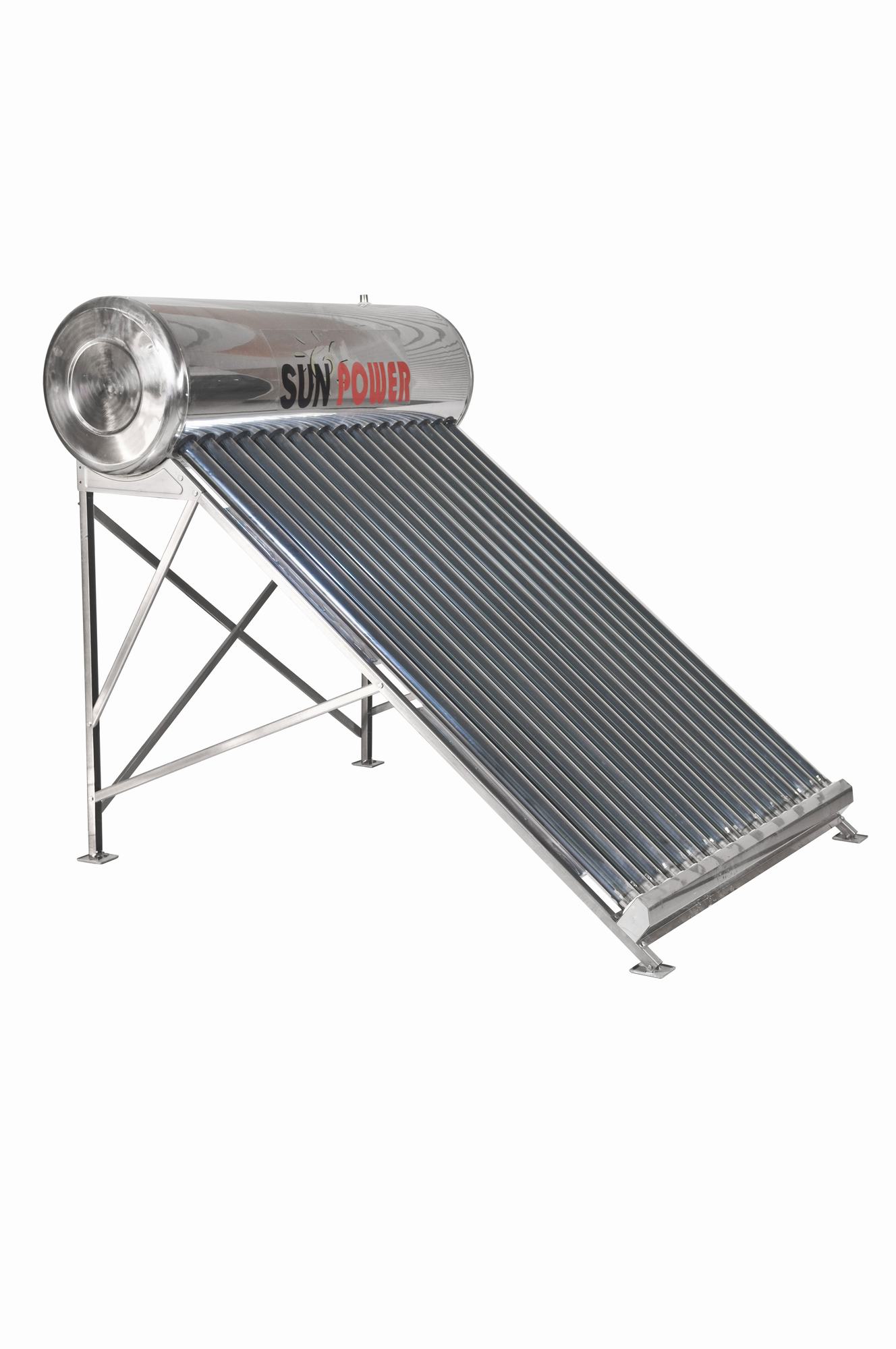 Low Pressure compact vacuum tube Solar Water Heater 