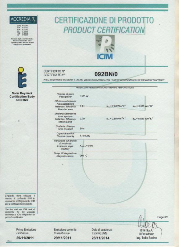 Blue Selective Film Flat Solar Collector II