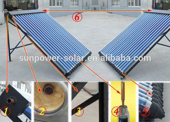 Glass Heat Pipe Residential Solar Water Heater