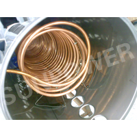 Copper coil tankless evacuated tube Solar water heater