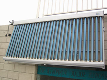 balcony Galvanized Steel heat pipe solar water heater